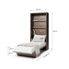 Sienas gulta 90 BED CONCEPT BC-03, ozols dunin